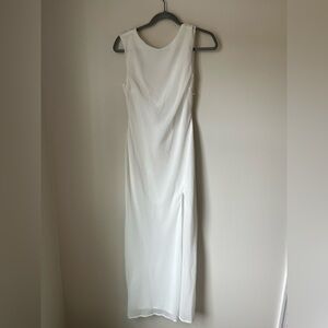 Lulu's Classic White Maxi Dress